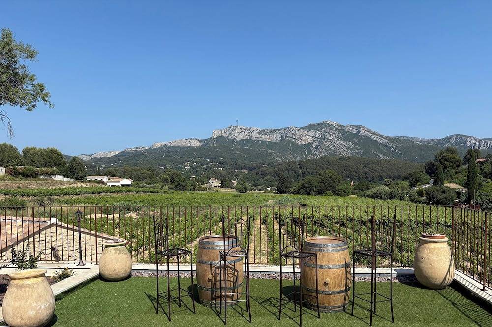 L'Adriju between vineyards and hills in Roquevaire, Marsella region