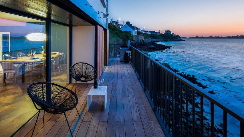 Gîte pour 7 personnes, avec balcon dans Port de l'Aber Wrac'h