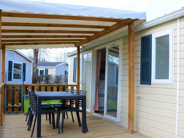 Flower Camping Les Mijeannes - Mobilhome 6 personnes - Mobil-home Premium 33m² Climatisé - 3 chambres +Tv + lave vaisselle 6 pers in Rieux-de-Pelleport, Ariège
