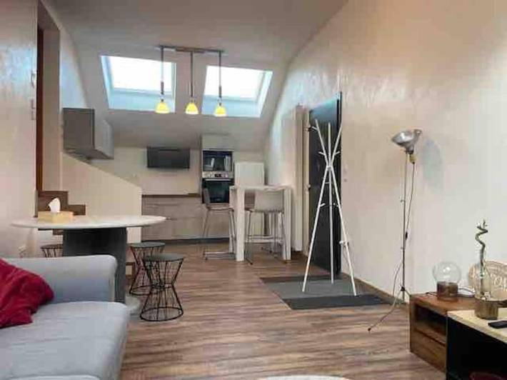 Gîte pour 4 personnes, avec jacuzzi ainsi que terrasse et jardin, animaux acceptés à Montferrand-le-Château