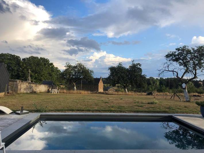 Chambre d’hôte pour 2 personnes, avec Terrasse et Jardin ainsi que Piscine et Vue à Havelange
