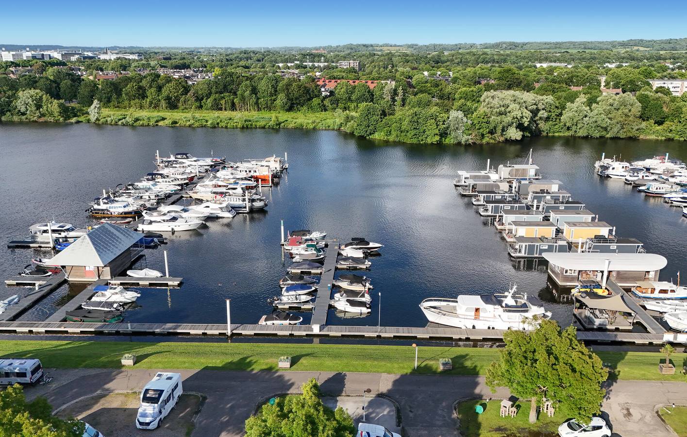 Hausboot für 3 Personen mit Ausblick in Maastricht, Limburg (Niederlande)