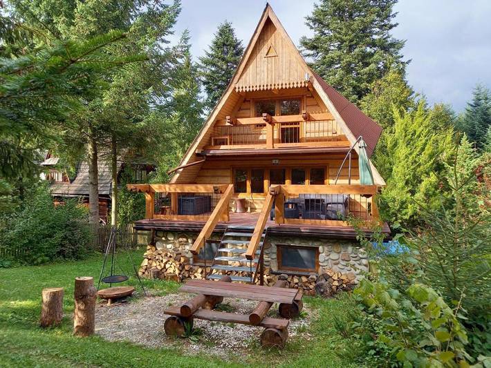 Domek letniskowy dla 9 osób, z Balkon i Taras oraz Ogród w Jezioro Czorsztyńskie