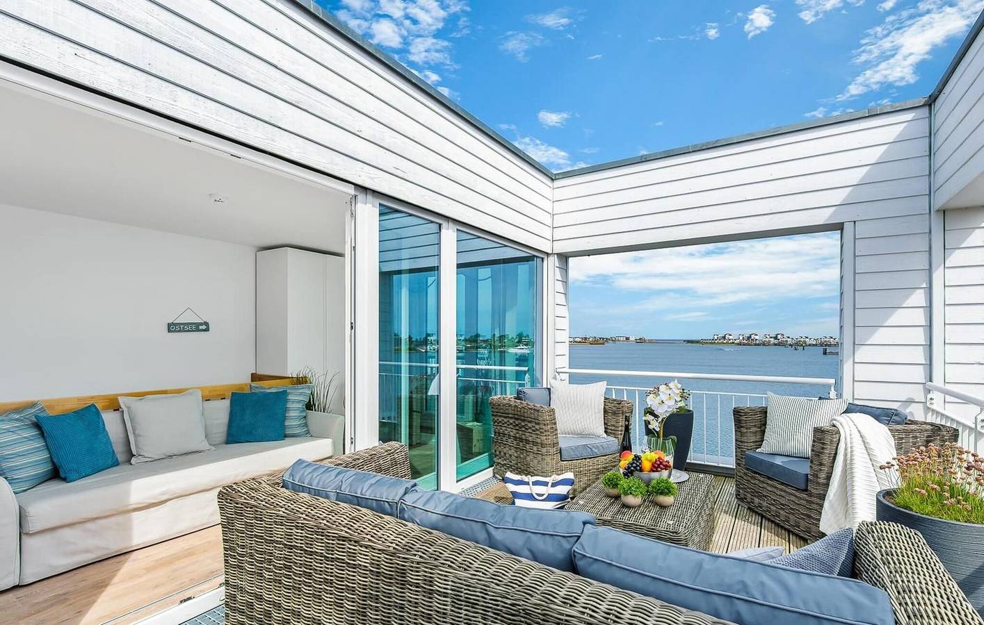 Apartment mit Meerblick, Terrasse, TV, Internet und Parkplatz! in Olpenitz, Kappeln