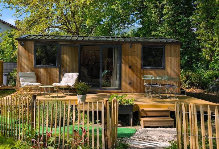 Chalet pour 3 personnes, avec Balcon ainsi que Terrasse et Jardin