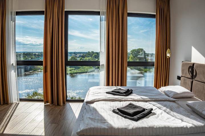 Apartament wakacyjny dla 2 osób, z Taras i Widok w Malbork