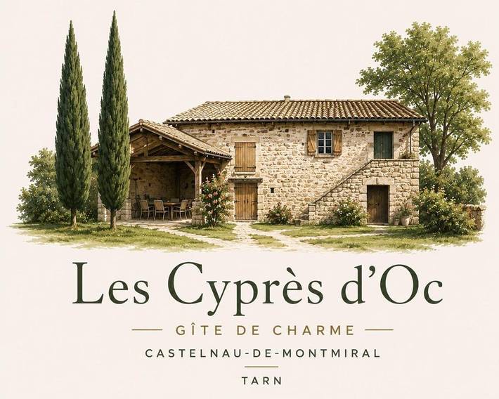 Maison d’hôte pour 2 personnes, avec Terrasse et Jardin ainsi que Piscine et Vue à Castelnau-de-Montmiral