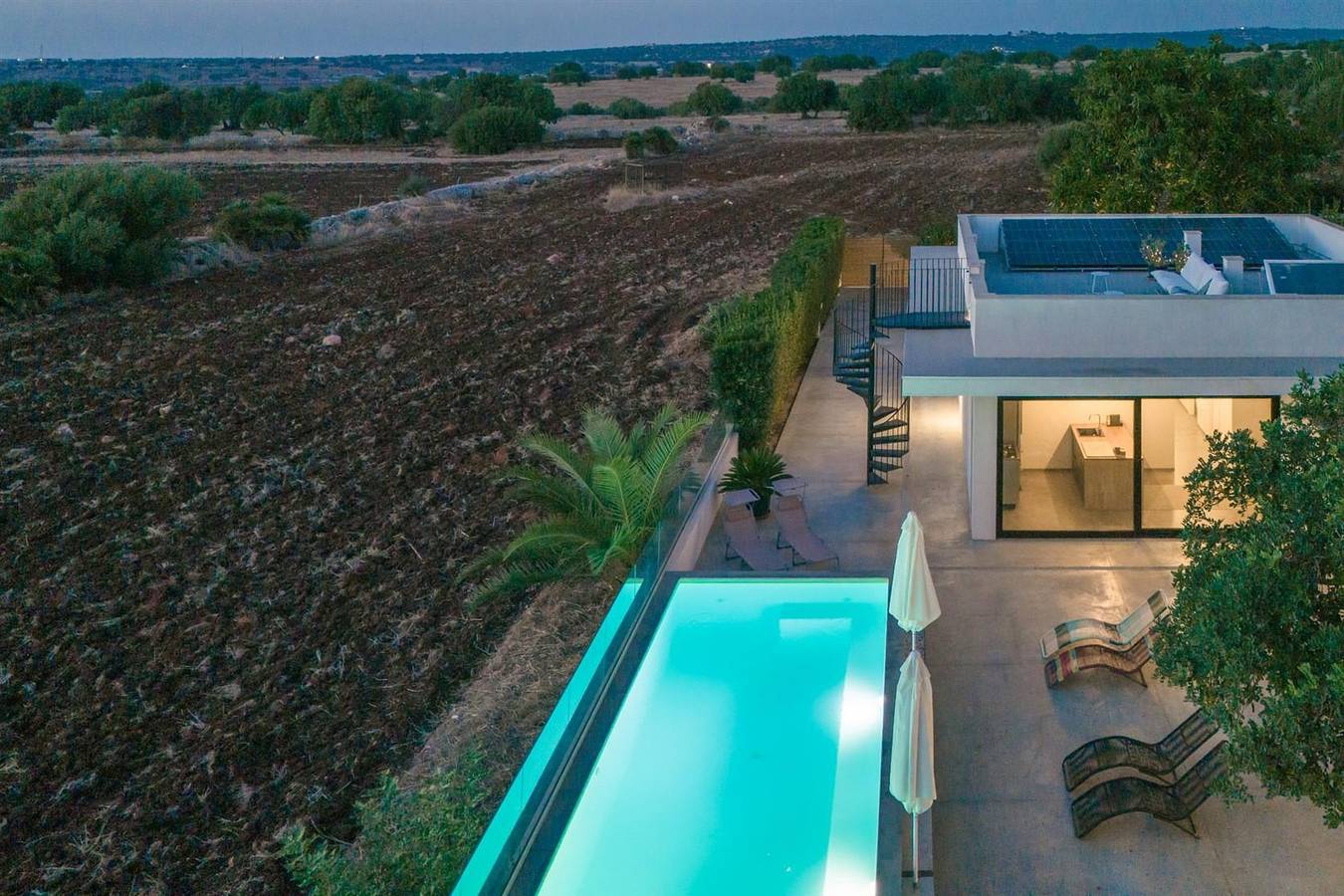 Demetra, Villa mit Pool und Meerblick in Ragusa, Ragusa Provinz