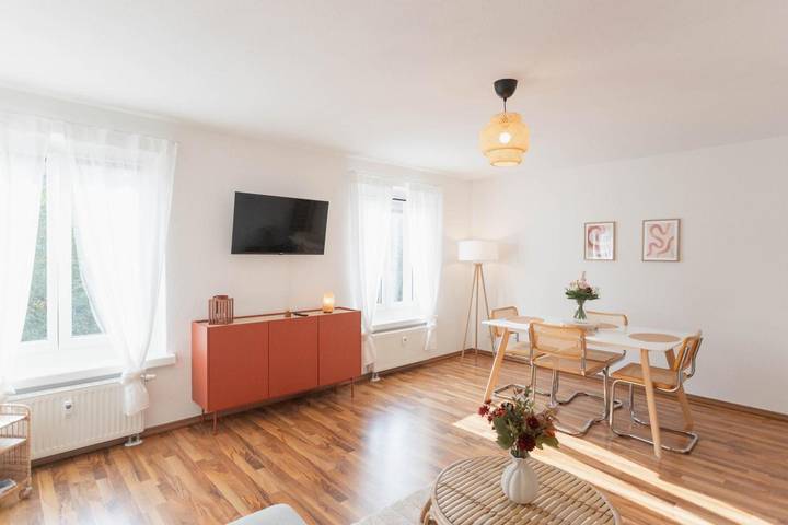 Ferienwohnung für 4 Personen, mit Balkon und Sauna in Dessau-Wörlitzer Gartenreich