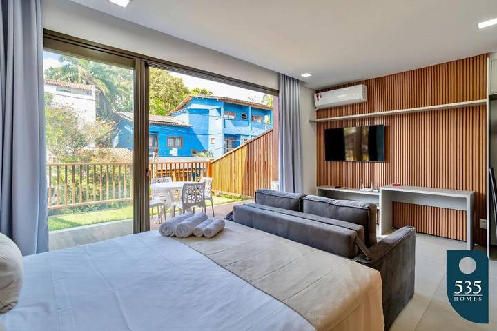 Casas e apartamentos de temporada para 4 pessoas, com balcão e jardim em Itacaré