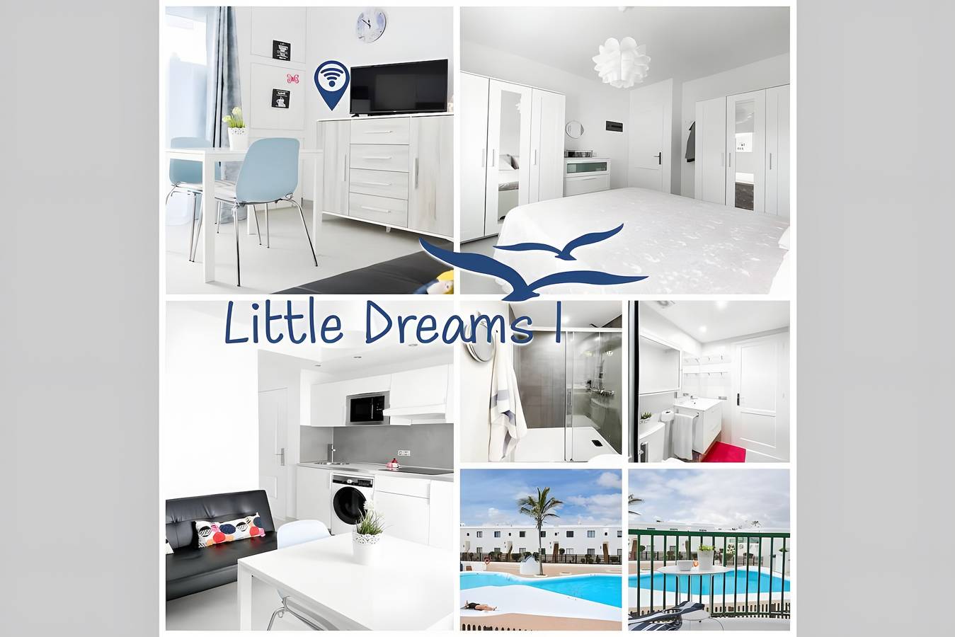Apartamento inteiro, Apartamento de Férias 'B-rent San Valentin Little Dreams' com Piscina, Terraço e Wi-Fi in Corralejo, La Oliva