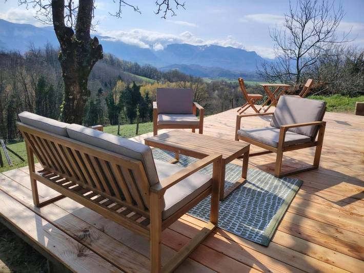 Location de vacances pour 2 personnes, avec terrasse et vue à Saint-André-en-Royans