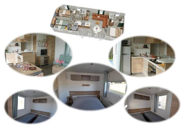 Camping para 8 personas, con piscina para niños y jacuzzi además de terraza y piscina en Vias