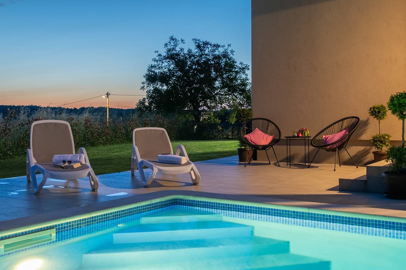 Family holiday house with private pool and playground in Barban, Südküste Istrien