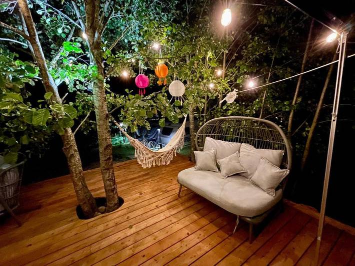 Camping für 4 Personen, mit Terrasse und Garten sowie Seeblick und Ausblick in den Masuren - 2