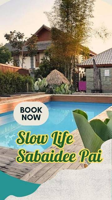 Cottage pour 3 personnes, avec jardin ainsi que vue et piscine à Pai
