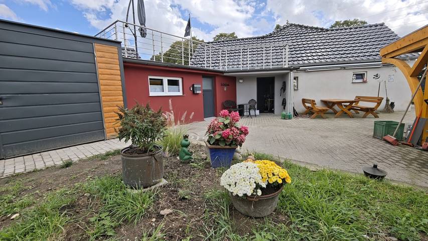 Ferienwohnung für 4 Personen, mit Balkon und Terrasse sowie Garten und Sauna am Niederrhein