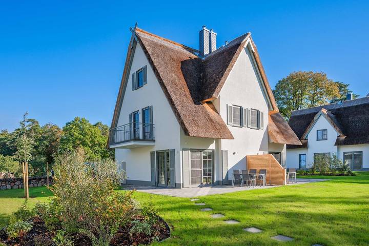 Ferienhaus für 5 Personen, mit Balkon und Terrasse sowie Garten und Sauna