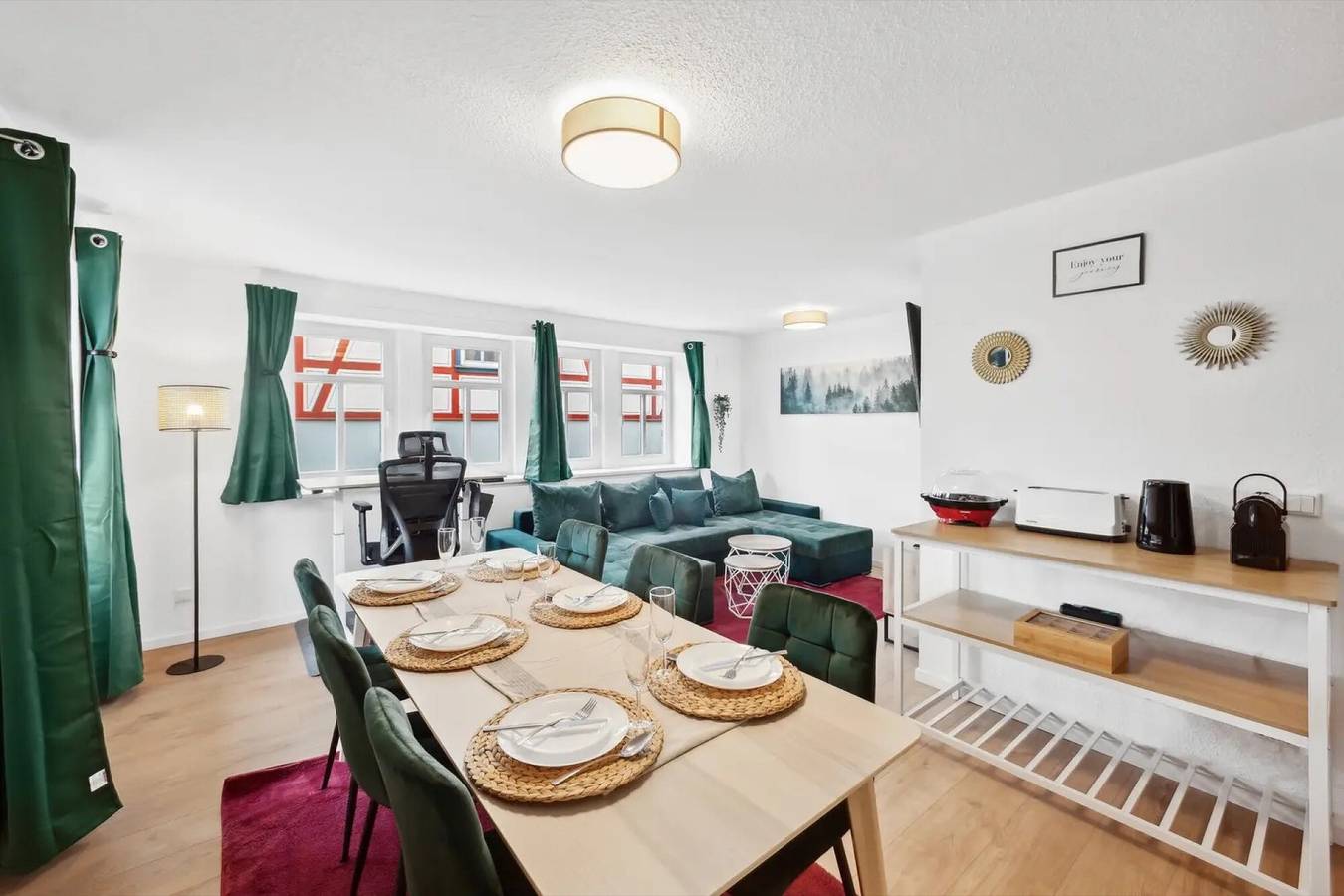 Ganze Wohnung, Ferienwohnung 'Appartements Am Hainich - Elsbeere' mit Gemeinschaftsterrasse, Garten und Wi-Fi in Hörselberg-Hainich, Hainich