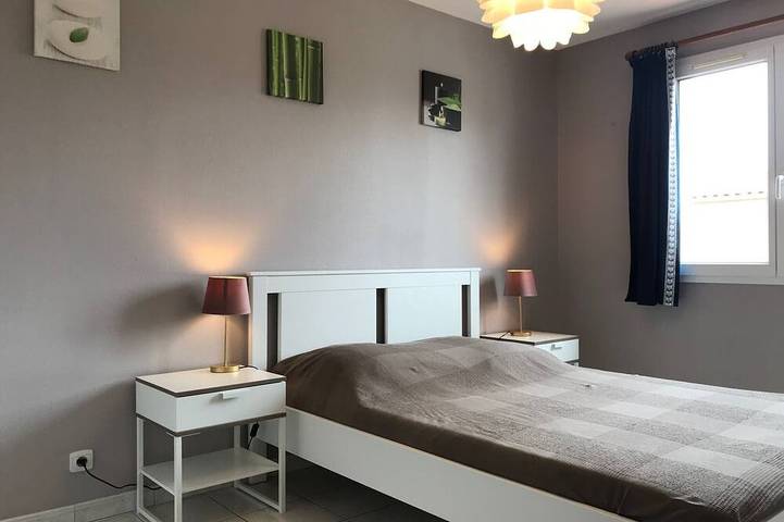 Villa mit privatem Pool, Klima, 3 Sz, Garten, Parkplatz und Wifi in Elne in Elne, Mittelmeerküste (Frankreich)