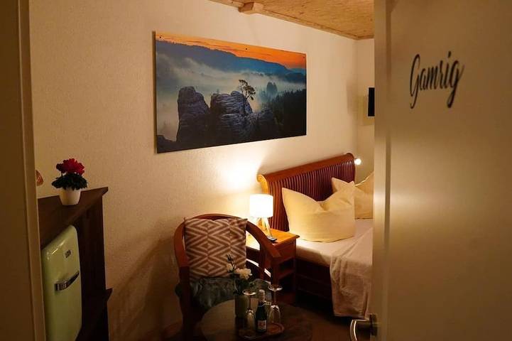 Doppelzimmer Gamrig - Ohne Frühstück - - Pension Zum historischen Kalkwerk in Bahretal, Elbsandsteingebirge