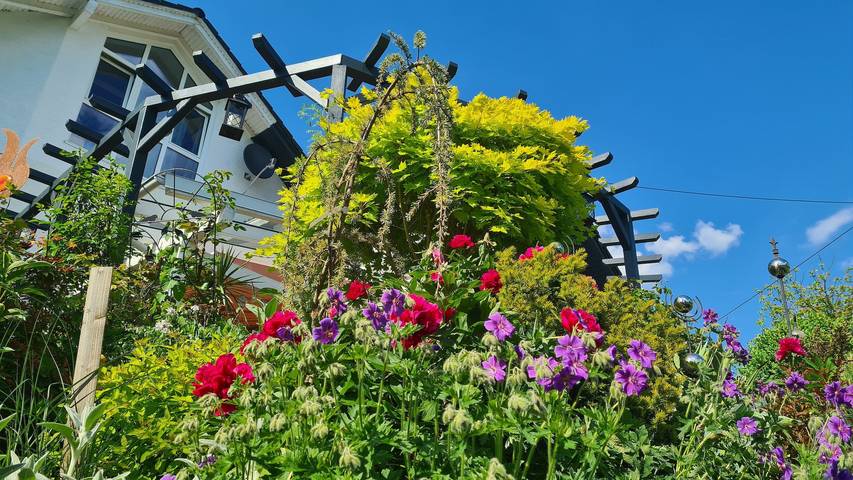 Ferienwohnung für 5 Personen, mit Balkon und Garten sowie Sauna und Ausblick in Lindberg - 3