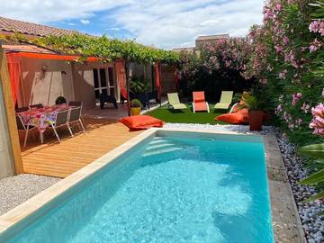 Location de vacances pour 6 personnes, avec piscine et jardin à Tavel