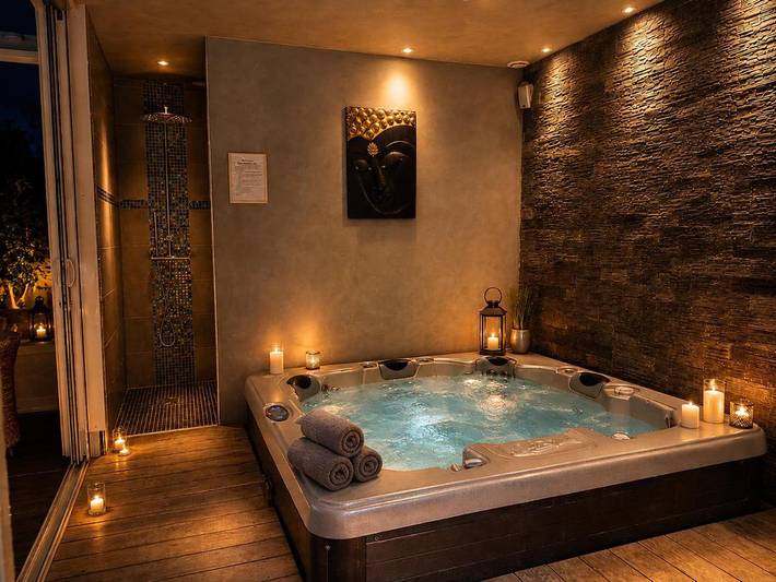 Maison d’hôte pour 4 personnes, avec piscine ainsi que jacuzzi et jardin