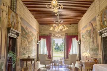 Cottage pour 3 personnes, avec balcon ainsi que vue et jardin à Este