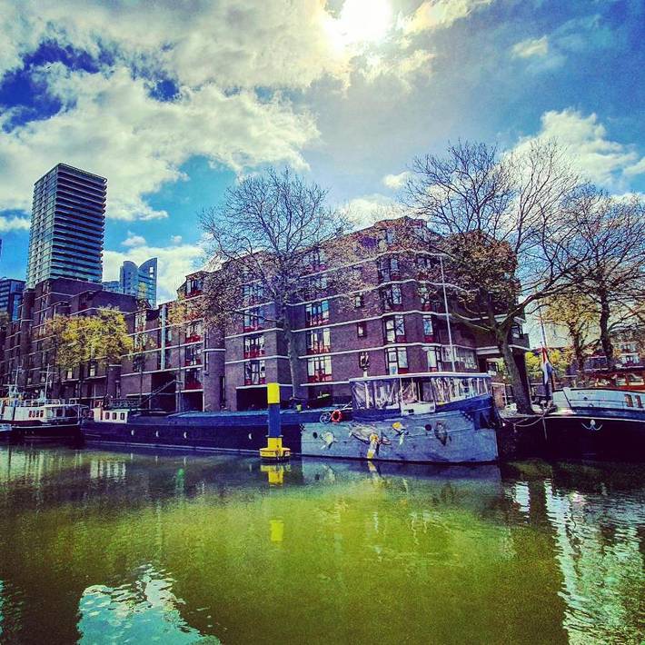 Boot für 4 Personen, mit Terrasse und Ausblick in Rotterdam