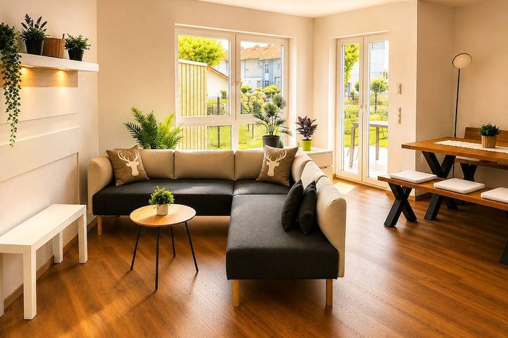 Ferienwohnung für 4 Personen, mit Terrasse und Garten