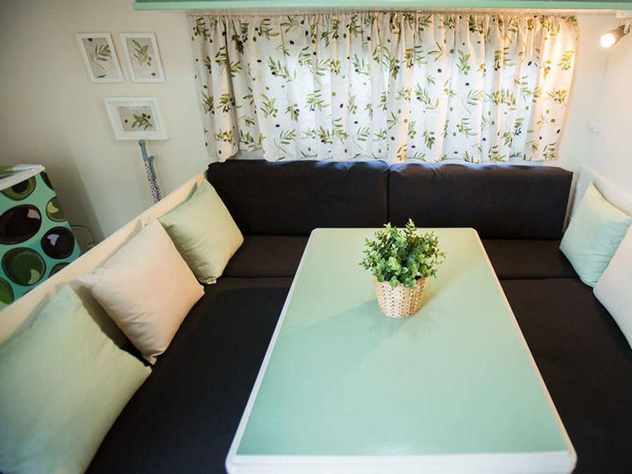 Camping Miramar - Caravana 4 personas - Verde Oliva sin instalaciones sanitarias in Montroig, Costa Dorada