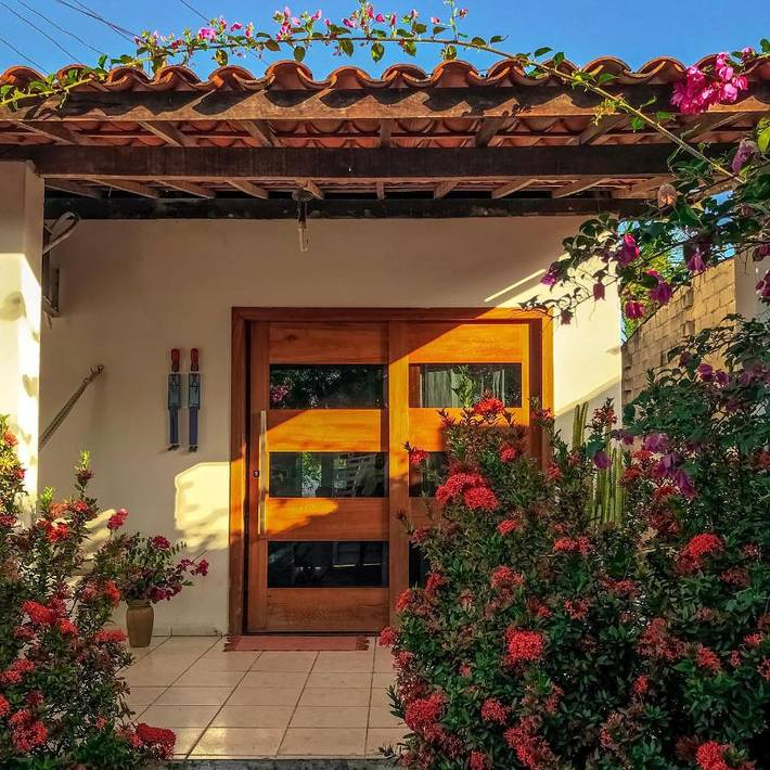 Casas e apartamentos de temporada para 12 pessoas, com jardim e vista em Piranha