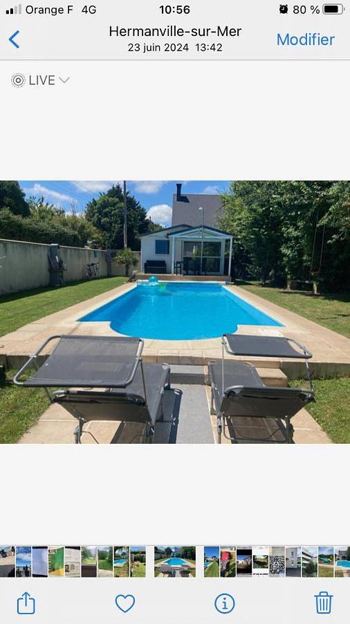 Gîte pour 4 personnes, avec terrasse ainsi que vue et piscine, animaux acceptés à Hermanville-sur-Mer - 2