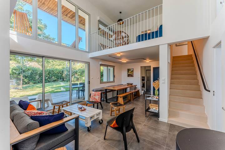 Location de vacances pour 10 personnes, avec balcon et jardin au Cap Ferret - 4