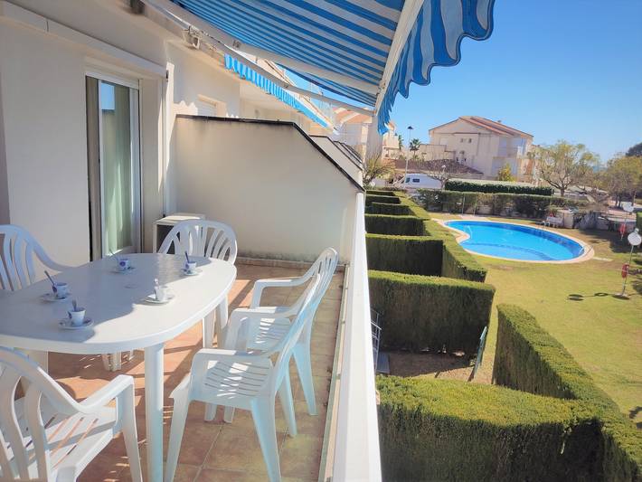 Ferienwohnung für 6 Personen, mit Pool und Garten sowie Terrasse in Alcossebre