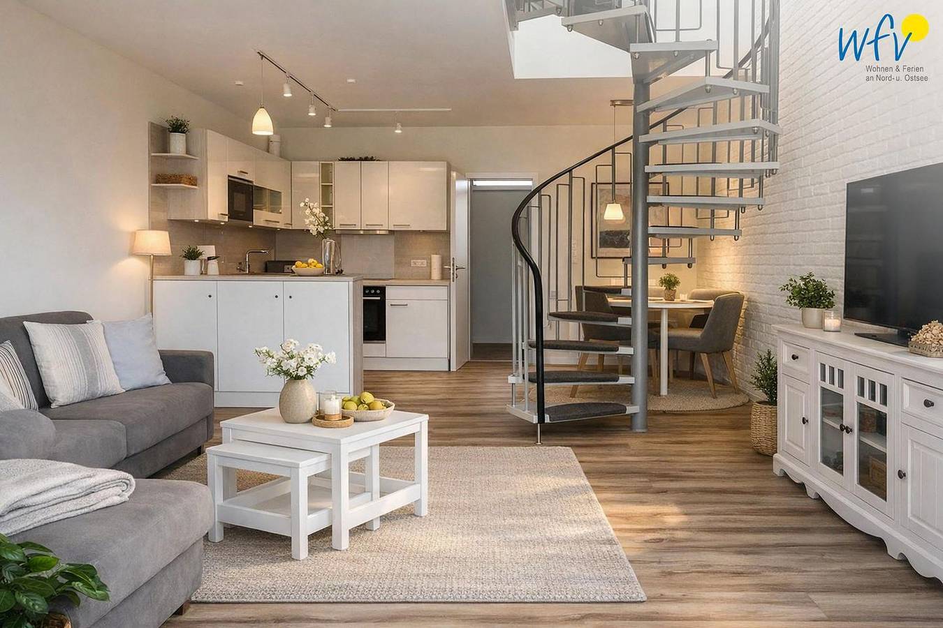Ganze Wohnung, Haus Dünenblick: Traumhafte Ferienwohnung mit Balkon, Terrasse, Garten in Langeoog