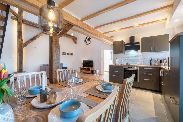 Ferienwohnung für 6 Personen, mit Terrasse und Sauna sowie Ausblick in Apen