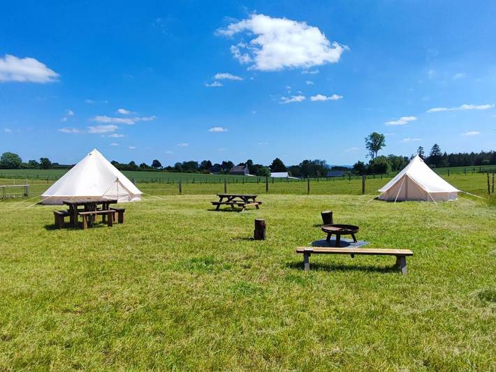 Tente pour 2 personnes, avec jardin et vue, animaux acceptés dans le Calvados - 2