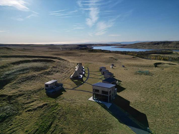 Kemping dla 8 osób, z taras i sauna oraz jacuzzi w Islandia
