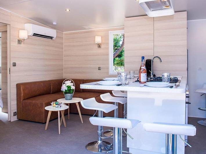 Camping Domaine Les Mûriers - Mobilheim 4 personen - Vip-Cottage 2 Zimmer in Plages des Cabanes de Fleury, Vendres