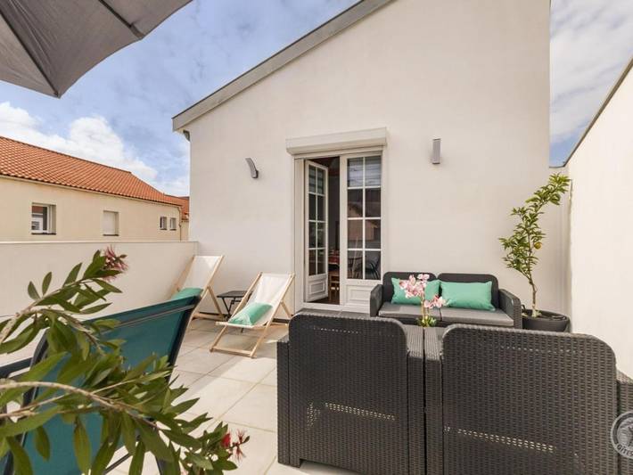 Gîte pour 4 personnes, avec terrasse dans Office De Tourisme De La Plaine Sur Mer