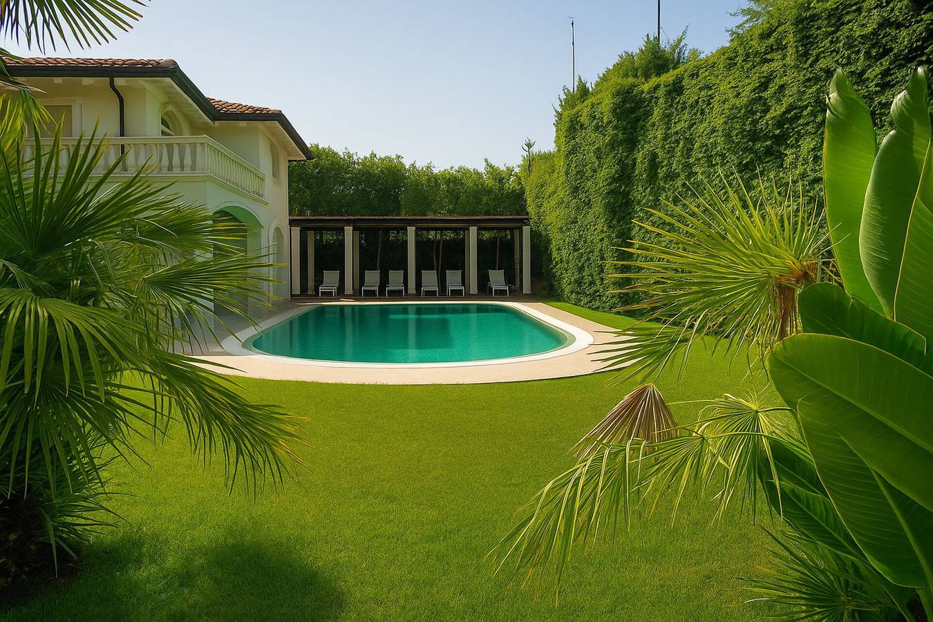 Villa Forte Dei Marmi, Pool & Garden - Villa Al Forte in Forte dei Marmi, Italienische Riviera