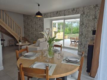 Gîte pour 4 personnes, avec terrasse et jardin, animaux acceptés à Saint-Lô-d'Ourville