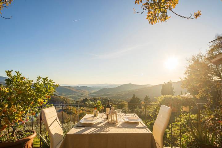 Het vrolijke huisje in Toscane met adembenemend uitzicht in Pontassieve, Chianti