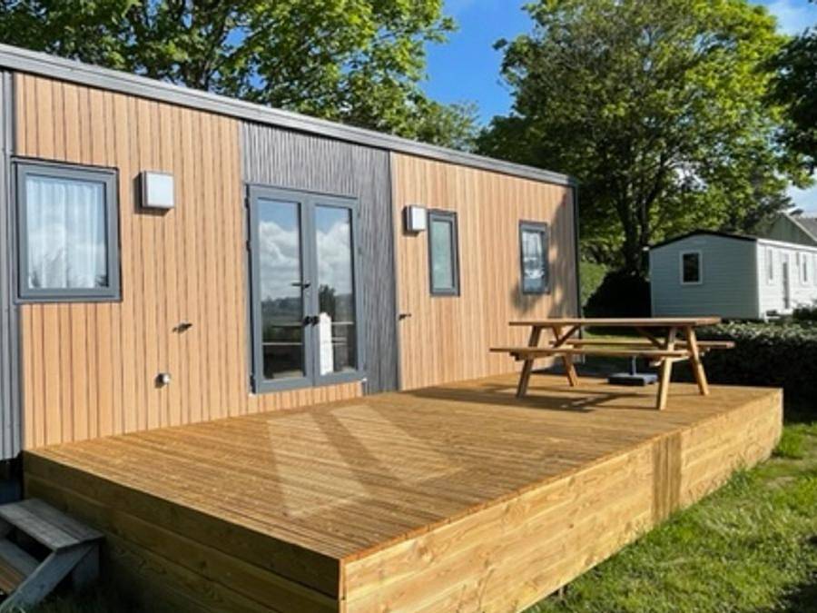 Camping Sites et Paysages - Le Panoramic  - Mobilhome 6 personas - Casa R 37m² (3 dormitorios 2 baños) Terraza Vista al mar in Telgruc-sur-Mer, Iroise