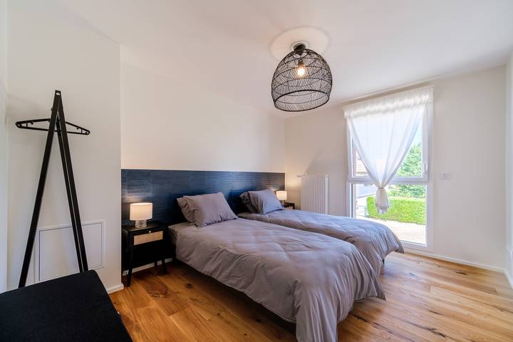 Ferienhaus für 5 Personen mit Terrasse in Bischwihr, Colmar und Umgebung