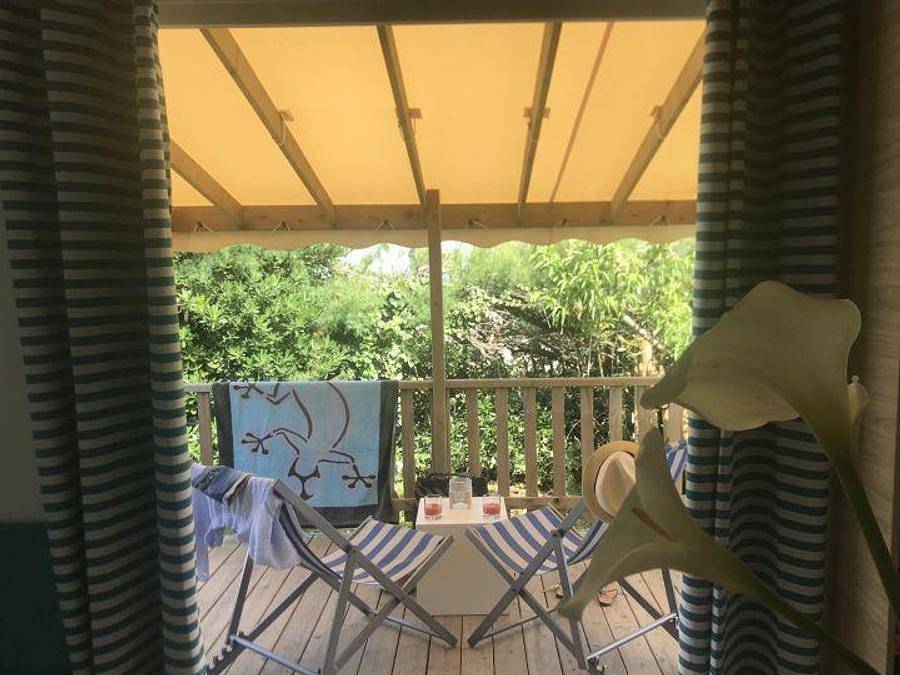 Camping L' International Erromardie - Casa mobile 6 persone - C- Casa mobile caraibica - 2 camere da letto in Saint-Jean-de-Luz, Bayonne e dintorni