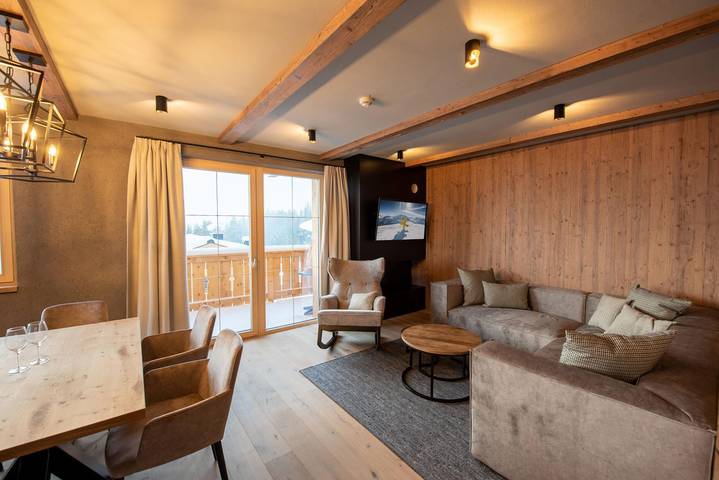 Ferienwohnung für 5 Personen, mit Balkon und Sauna sowie Ausblick in Hochkrimml