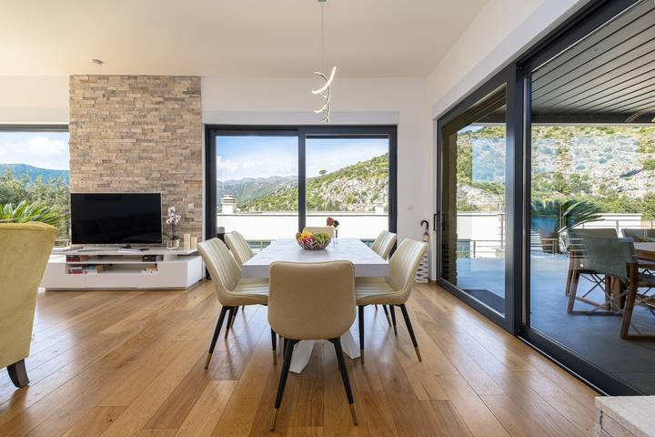 Villa pour 12 personnes, avec sauna ainsi que vue sur l’océan et balcon à Zaton - 4